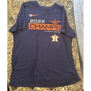 Nike Men's Houston Astros 2022 World Series Champions Celebration Navy XL New